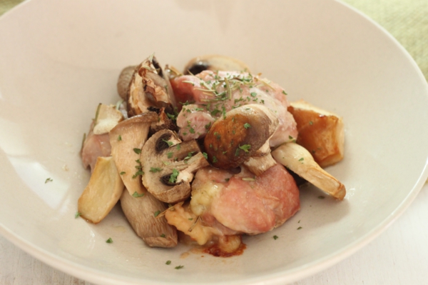 グリルチキンときのこのグリル