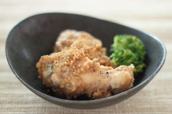 グリルチキンの味噌あえ